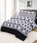 Black white 3pccotton bedsheet