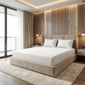 Premium white  Stripe Bedsheet Set